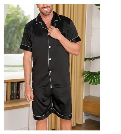 Pijama de Satén Mate Tipo Traje Fresco y Transpirable para Casa - Image 16