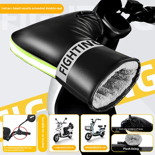 Guantes Térmicos Impermeables para Motocicleta Eléctrica con Forro Polar - Image 11