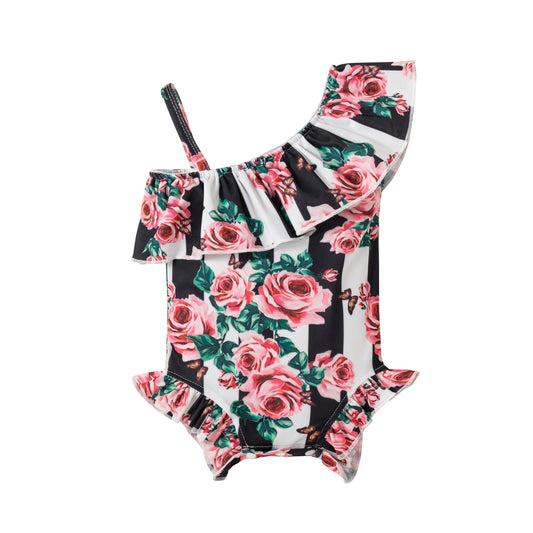 Traje de Baño Entero para Bebé Niña con Estampado Floral Rosa - Image 2