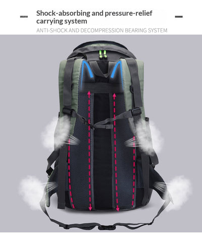 Mochila de Senderismo Profesional 70L Impermeable Multiuso para Camping y Viajes - Image 31