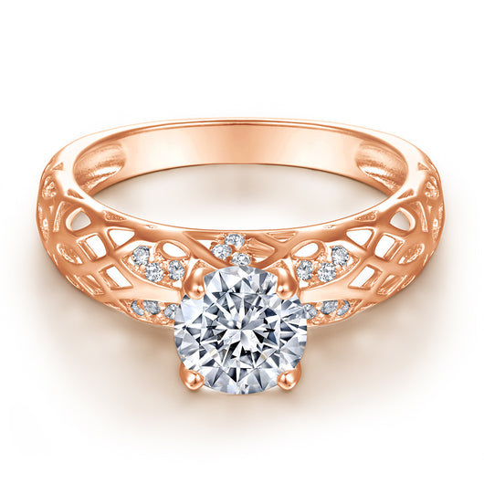 Anillo de Plata Esterlina para Mujer con Diamante Simulado - Diseño Europeo y Americano - Image 7