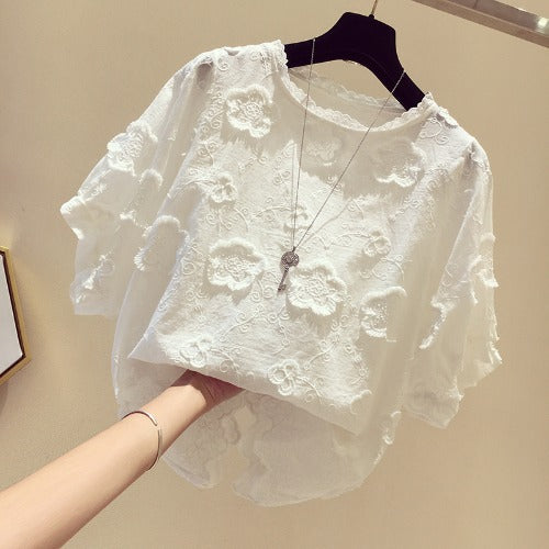 Blusa de Encaje Reductora con Efecto Vientre Plano - Image 7