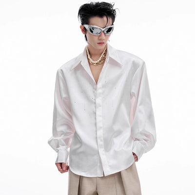 Blusa Corta de Satén Sedoso - Corte Amplio Perfecta para Commuters