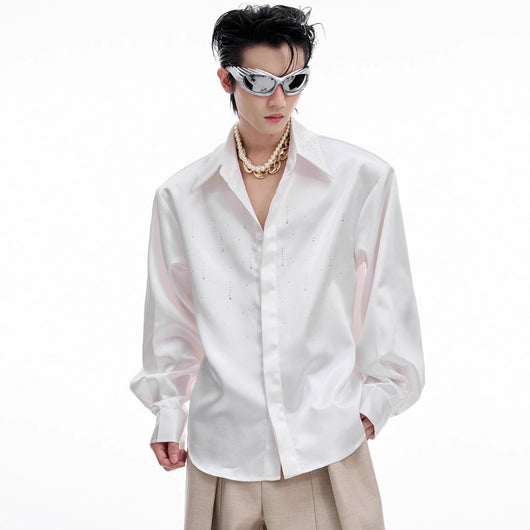 Blusa Corta de Satén Sedoso - Corte Amplio Perfecta para Commuters