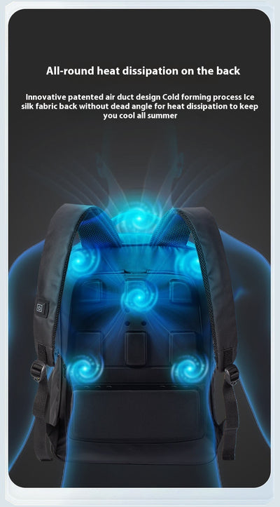 Mochila Ejecutiva con Ventilador de Refrigeración para Computadora - Image 8