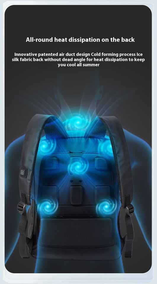 Mochila Ejecutiva con Ventilador de Refrigeración para Computadora - Image 8
