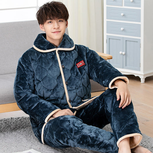 Pijama Térmico Acolchado de Forro Polar Grueso para Hombre - Image 8