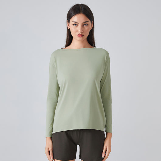 Blusa Deportiva Suelta de Manga Larga Efecto Segunda Piel - Image 7