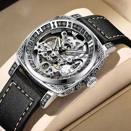 Reloj Mecánico Automático Vintage Hueco para Hombre