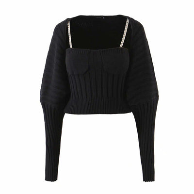 Conjunto de Dos Piezas Tejido para Mujer - Estilo Europeo - Image 25