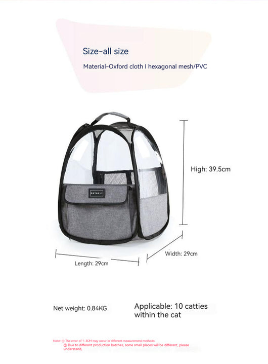 Transportín Transparente Plegable para Gatos - Portátil y Ligero - Image 5