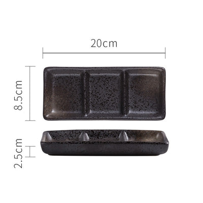 Plato de Cerámica Japonés Compartido de Tres Secciones para Condimentos - Image 21