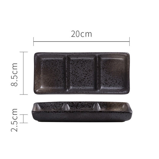 Plato de Cerámica Japonés Compartido de Tres Secciones para Condimentos - Image 21