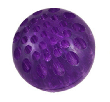Solid purple pet toy ball with a high elastic honeycomb pattern, suitable for dogs and cats. - Image 8