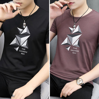Camiseta Modal Hombre Manga Corta Estampada Ice Silk - Image 10