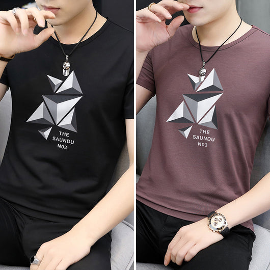 Camiseta Modal Hombre Manga Corta Estampada Ice Silk - Image 10