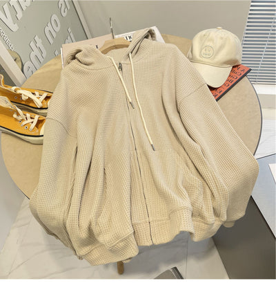 Cardigan Suelto con Capucha y Cierre de Cremallera para Mujer - Image 9