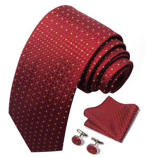 Conjunto Completo de Accesorios Ejecutivos: Corbata, Pañuelo y Gemelos Formales - Image 72
