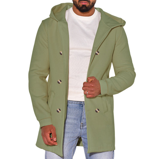 Abrigo de Lana Tipo Trench para Hombre - Image 9