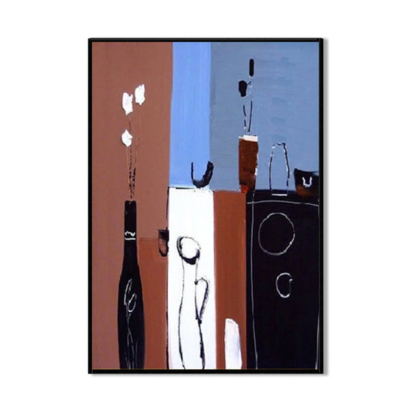 Cuadro Abstracto Retro Óleo sobre Lienzo - Arte Moderno sin Marco para Decoración del Hogar - Image 6