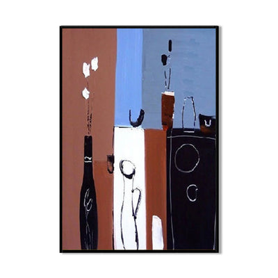 Cuadro Abstracto Retro Óleo sobre Lienzo - Arte Moderno sin Marco para Decoración del Hogar - Image 6