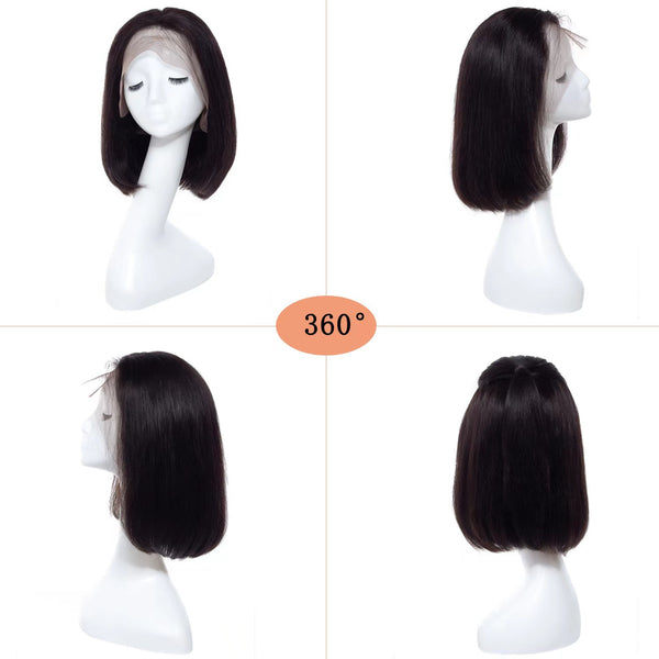 Peluca Bob Bobo con Encaje Frontal 134 - Cabello Natural 100% Humano