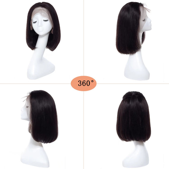 Peluca Bob Bobo con Encaje Frontal 134 - Cabello Natural 100% Humano
