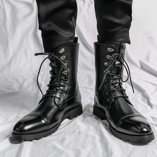 Botines Denim Locomotora con Cordones Otoño Invierno Negro - Image 2