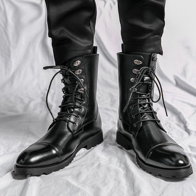 Botines Denim Locomotora con Cordones Otoño Invierno Negro - Image 2