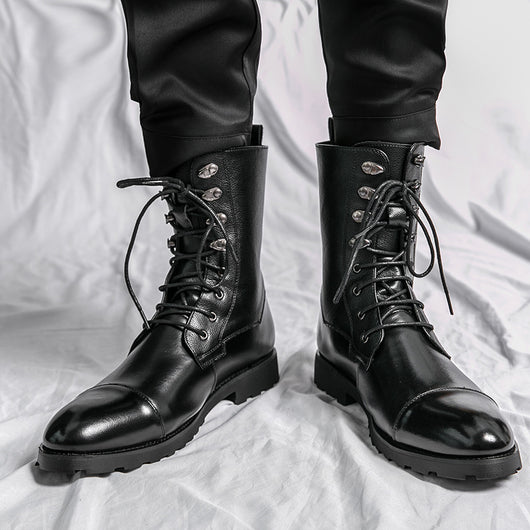 Botines Denim Locomotora con Cordones Otoño Invierno Negro - Image 2