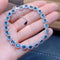 Pulseira de Topázio Azul Natural com Cristal Cravejado com Precisão Azul