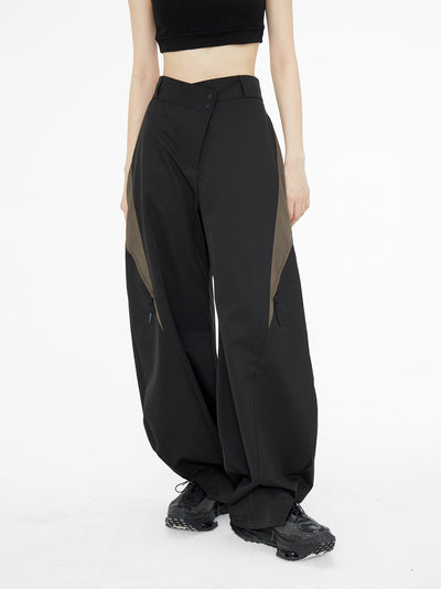 Pantalón Ancho Mujer con Cintura Ajustada y Textura Oblicua - Image 5
