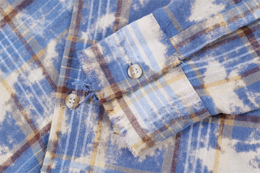 Camisa Tie-Dye a Cuadros para Hombre - Estilo Personalidad Fashion - Image 16