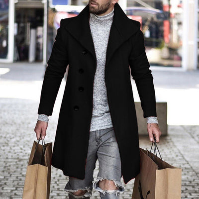 Abrigo de Paño a Cuadros para Hombre - Estilo Clásico y Moderno - Image 5