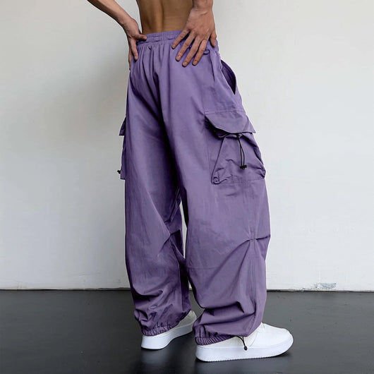 Pantalón Overol Hombre Nylon Secado Rápido Cintura Alta Pierna Ancha - Image 4