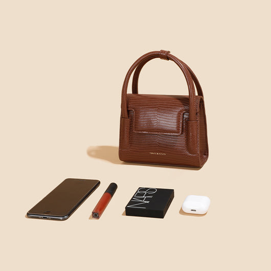Bolso Mensajero de Cuero Genuino con Patrón de Lagartija para Mujer - Image 3