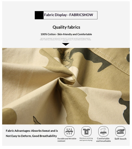 Pantalones Cortos Cargo Holgados Multi-Bolsillo en Algodón Puro para Hombre - Image 15