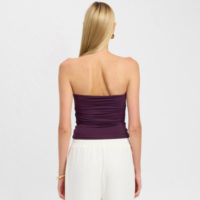 Blusa Escotada sin Espalda con Pliegues y Detalles en Ágata - Image 13