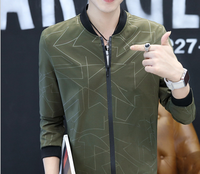 Chaqueta Beisbolera Coreana Slim Casual con Cuello Deportivo para Hombre - Image 11