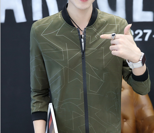 Chaqueta Beisbolera Coreana Slim Casual con Cuello Deportivo para Hombre - Image 11