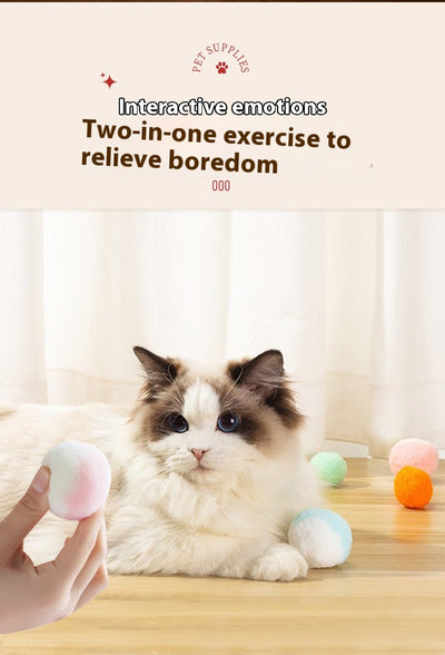 Pelota Silenciosa para Gatos - Alta Elasticidad y Colores Vibrantes - Image 9