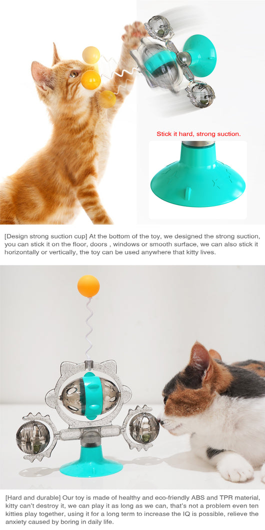 Juguete Interactivo para Gatos con Pelota Dispensadora y Ventosa - Image 11