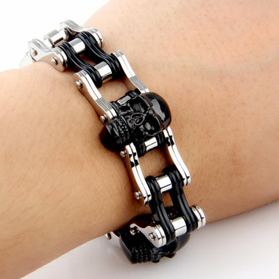 Pulsera de Acero Inoxidable con Calavera - Image 22