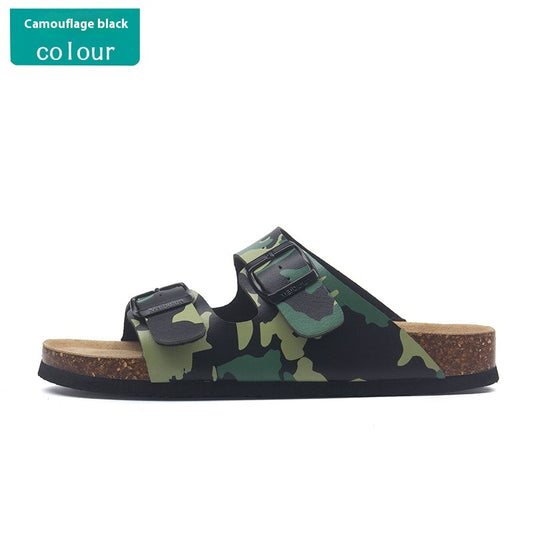 Sandalias Planas de Corcho con Hebilla - Cómodas para Playa y Verano