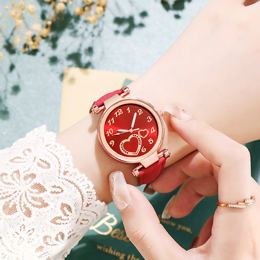 Conjunto de Reloj y Joyas Retro Love para Mujer