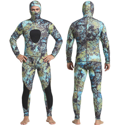 Traje de Neopreno Camuflaje 3MM Dividido - Dos Piezas con Capucha - Image 12