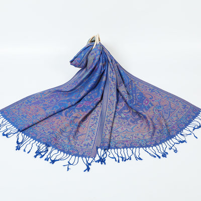 Bufanda Étnica Jacquard con Borlas de Cachemira - Image 34