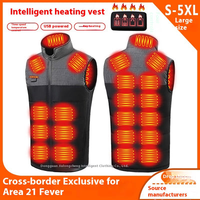 Chaleco Térmico Inteligente con 4 Zonas de Calor Independientes - Cuello V - Image 8