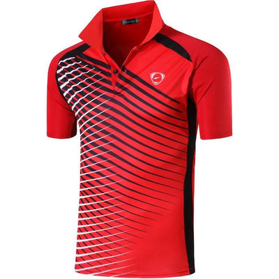 Polo Deportivo Manga Corta Rojo para Golf y Tenis - Image 22