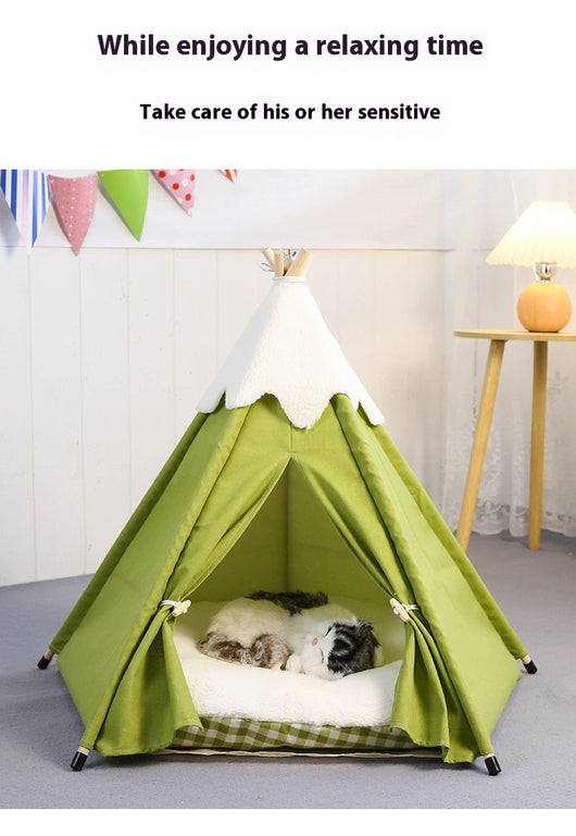 Cama Tienda para Gatos - Nido Desmontable y Lavable Tamaño Pequeño y Mediano - Image 13